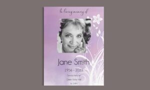 Funeral service sheets