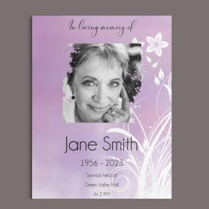 Funeral service sheets