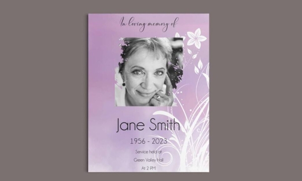 Funeral service sheets