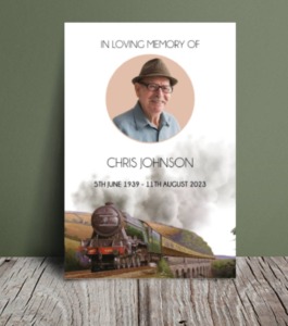 Flying Scotsman train funeral order of service 110 - Template Design