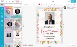 order of service design tool screenshot add content and photos