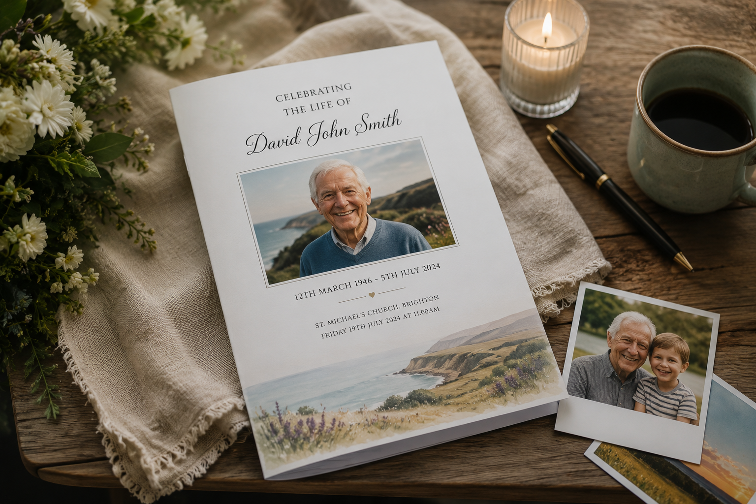 Bespoke funeral order of service printers