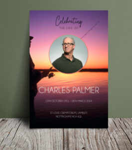 Fishing template funeral order of service template 124