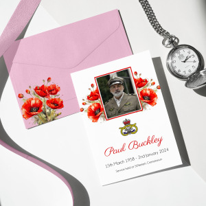 Poppies funeral order of service template