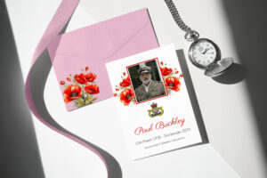 Poppies funeral order of service template