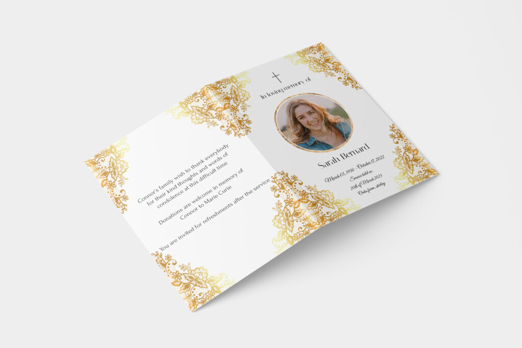 Order of service funeral card printing made easy
