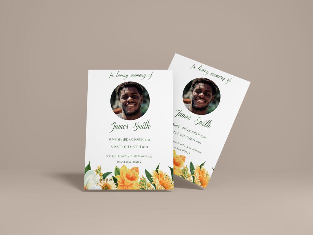 funeral commemorative poster production