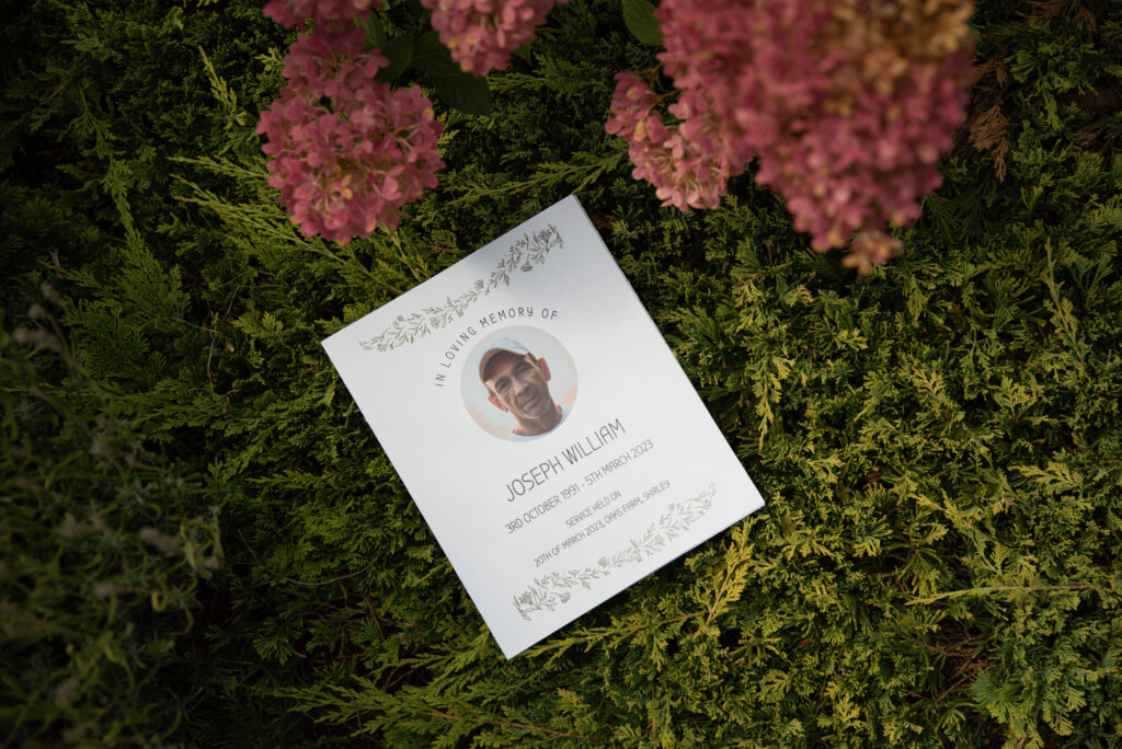 funeral service programme printing