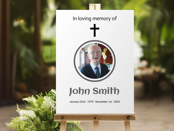 Holy cross funeral memorial sign 023 - Free Funeral Order of Service Template