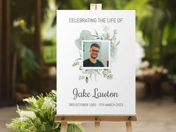 Soothing colour funeral memorial board 047 - Free Funeral Order of Service Template