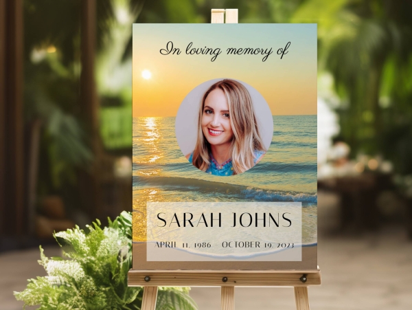 Funeral welcome sign 047 - Free Funeral Order of Service Template