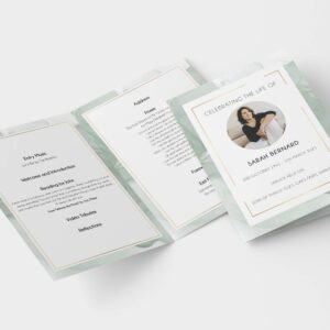 Non-religious funeral order of service