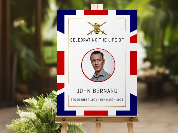 British police funeral memorial sign board 099 - Free Funeral Order of Service Template