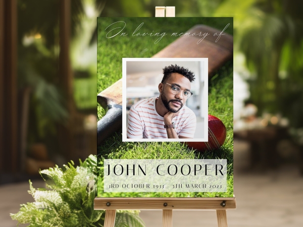 Cricket funeral memorial board 098 - Free Funeral Order of Service Template