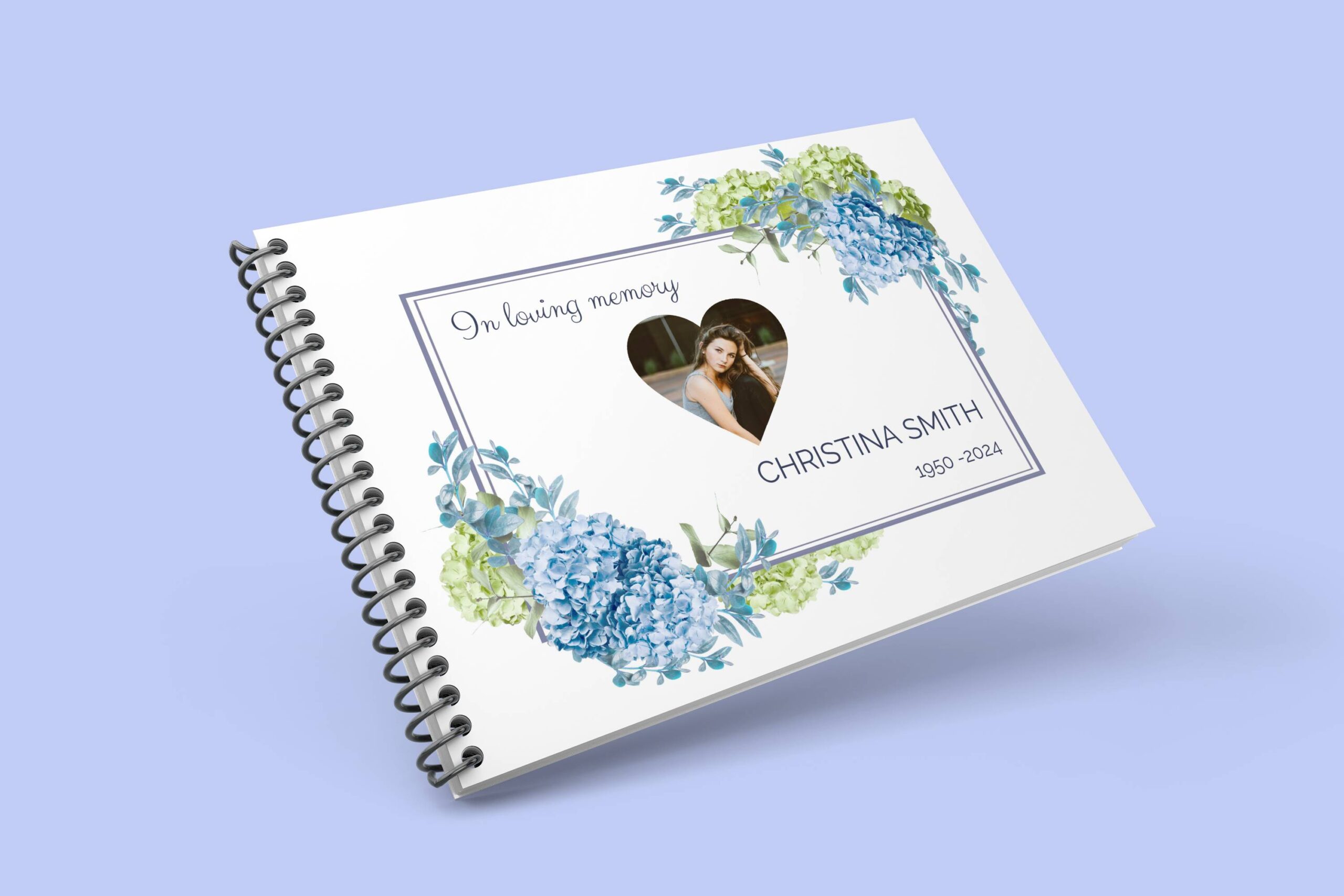 Perfect Personalised Funeral Condolence Book, 2025