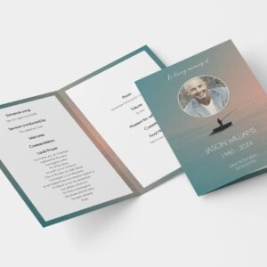Fishing funeral order of service template 135