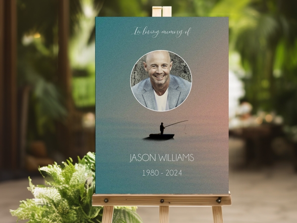 Fishing funeral memory board 135 - Free Funeral Order of Service Template