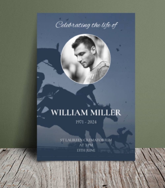 Horse racing funeral order of service 139 - Free Funeral Order of Service Template