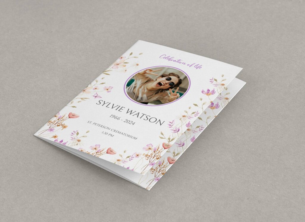 funeral order of service printing