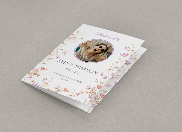 funeral order of service printing