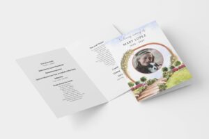 In heaven funeral order of service template 145