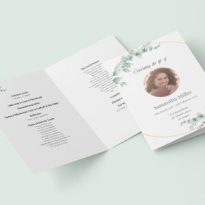 Eucalyptus funeral order of service