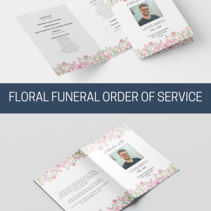 FLORAL FUNERAL ORDER OF SERVICE