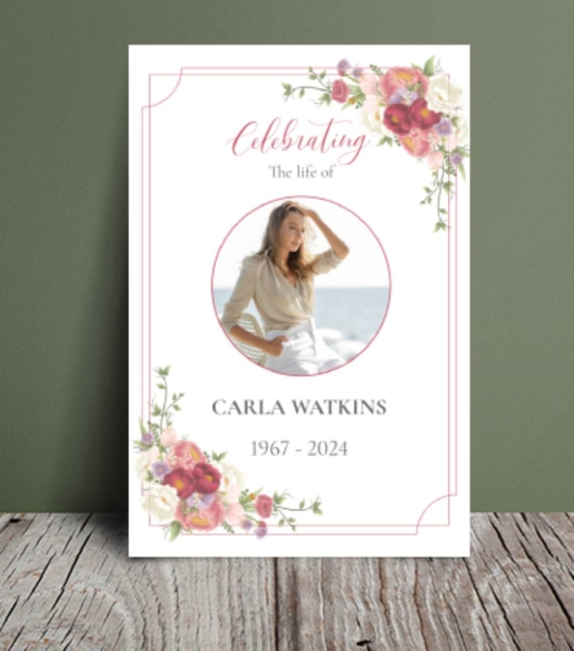 Beautiful roses funeral order of service 155 - Free Funeral Order of Service Template