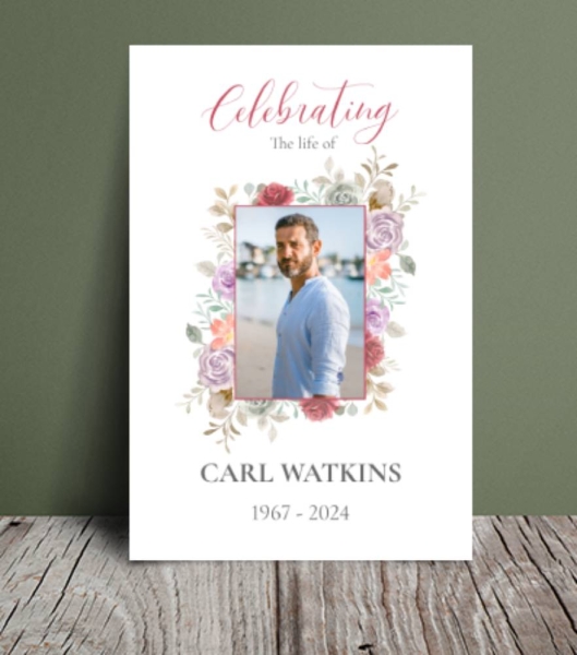 Soft pastel roses funeral order of service template 153 - Free Funeral Order of Service Template