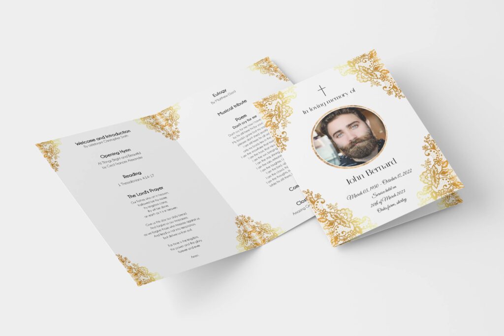 Religious funeral order of service example