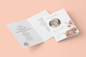 Crochet and Knitting order of service funeral template 157