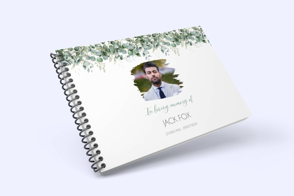 Eucalyptus funeral condolence book 033 - Free Funeral Order of Service Template