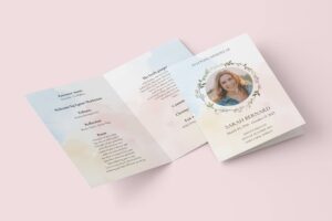 Funeral wreath funeral order of service template