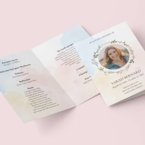 Funeral wreath funeral order of service template