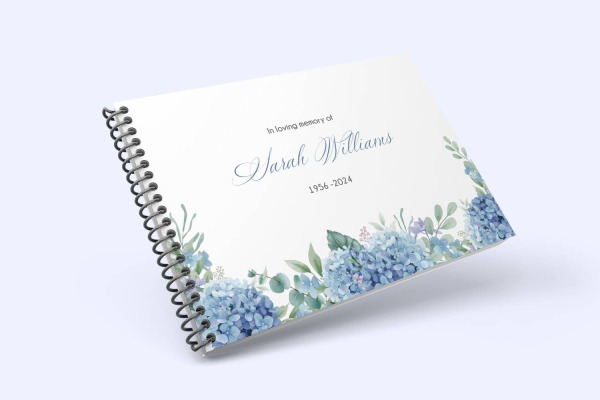 Forget me not funeral condolence book 006 – Funeral Order of Service Template