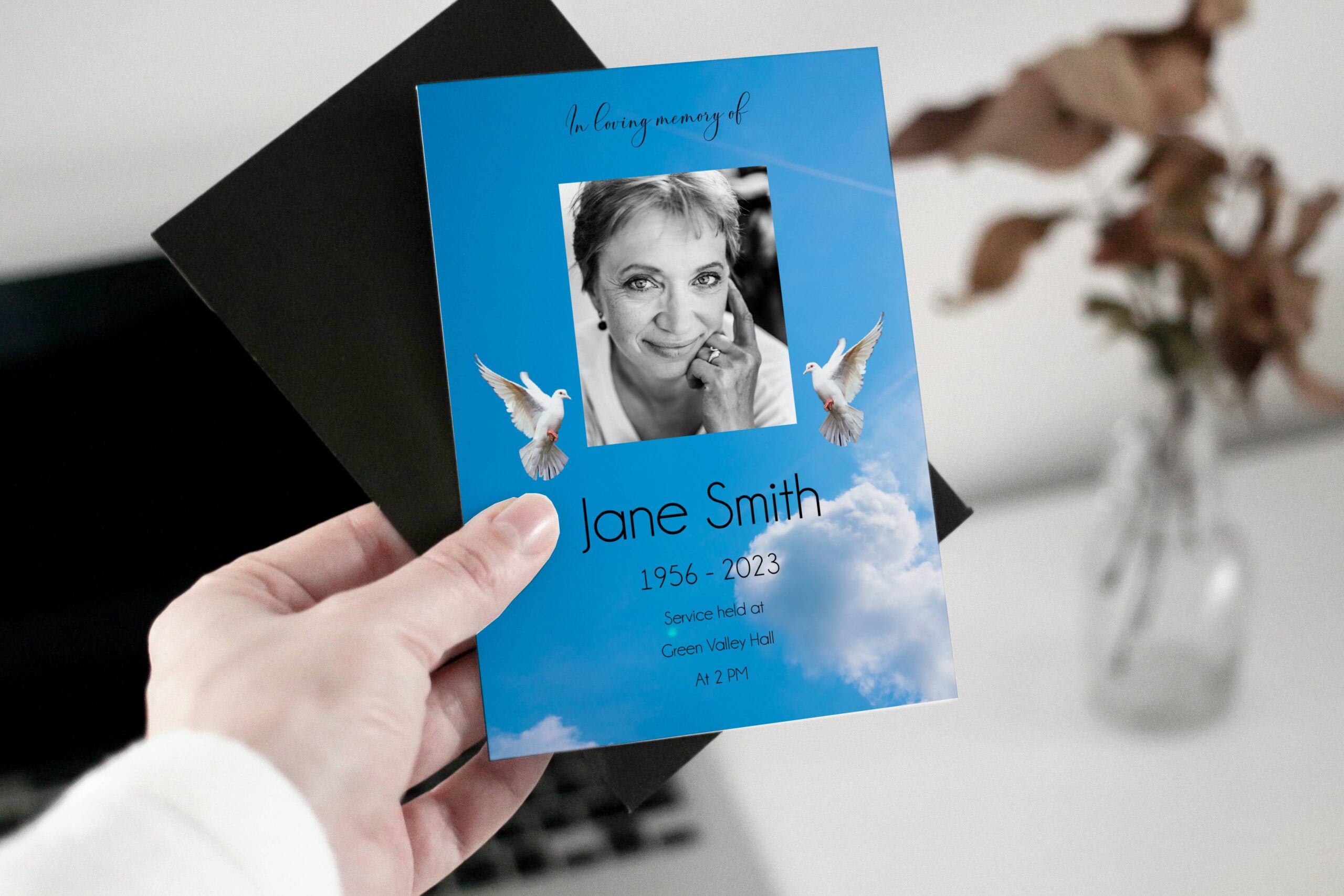 A Heartfelt Farewell with Nature & Birds Funeral Order of Service Designs