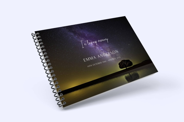 Galaxy funeral condolence book 017 - Free Funeral Order of Service Template