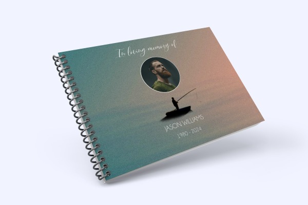 Gone fishing funeral condolence book 013 – Funeral Order of Service Template