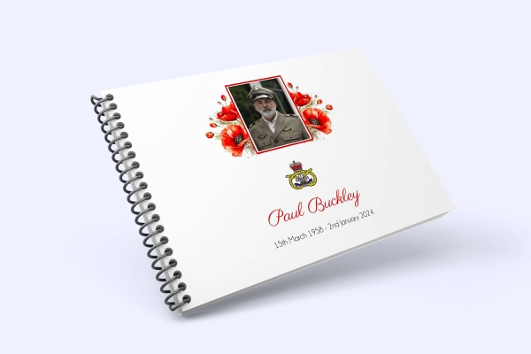 Remembrance Poppy memorial condolence book 024 - Free Funeral Order of Service Template