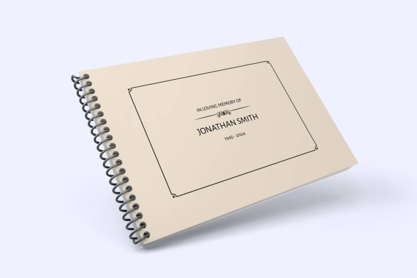 Classic funeral condolence book 007 – Funeral Order of Service Template