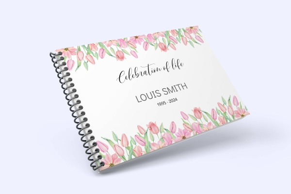 Tulip funeral condolence book 021 - Free Funeral Order of Service Template