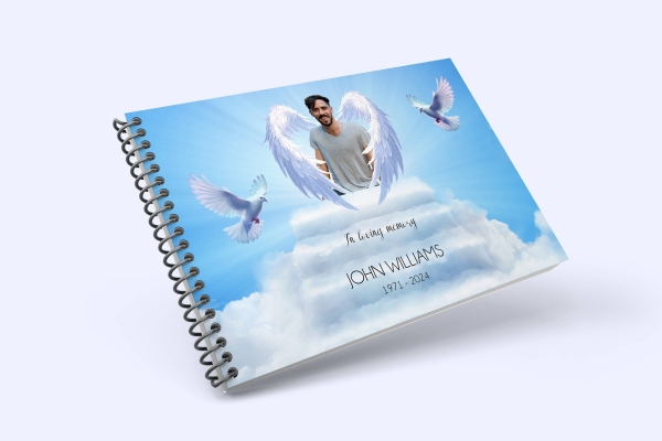 Your angel in heaven funeral condolence book 026 - Free Funeral Order of Service Template