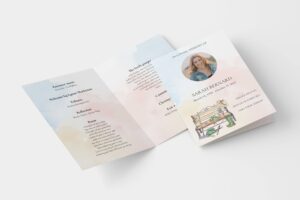 Gardening funeral order of service template