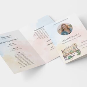 Gardening funeral order of service template