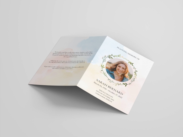 Humanist funeral order of service