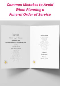Planning a Funeral Order of Service