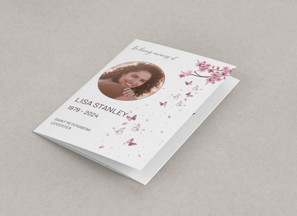 Funeral order of service template for mother