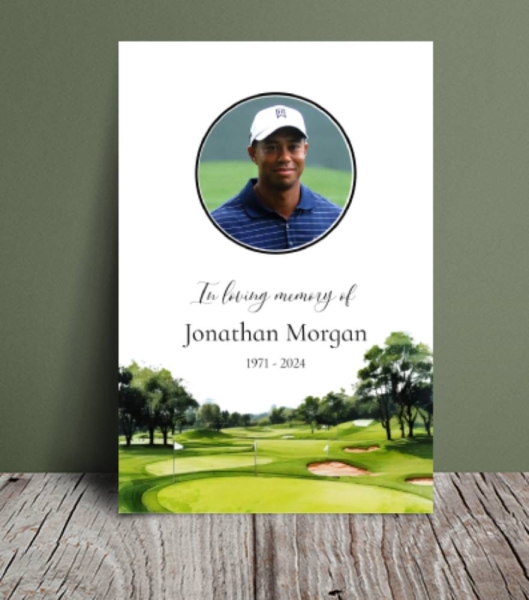 Golf themed order of service for funeral template 176 - Free Funeral Order of Service Template