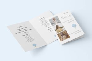 3 photos cover order of service funeral template 179