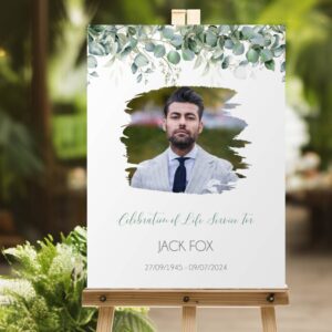Eucalyptus Greenery Funeral Memory Board